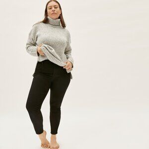 Everlane The Curvy Authentic Stretch High-Rise Skinny Jean Black Base - Size 26